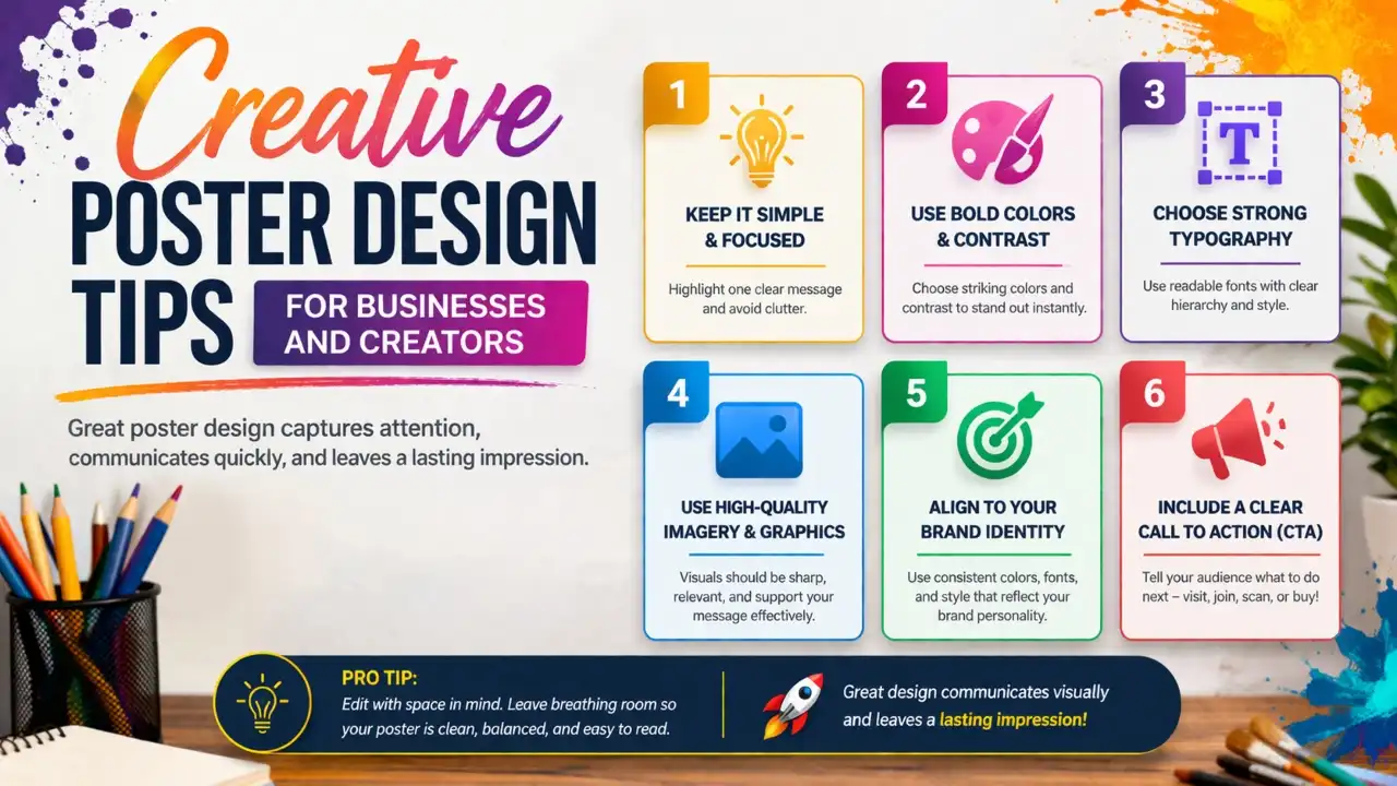 Creative Poster Design Tips for Businesses and Creators